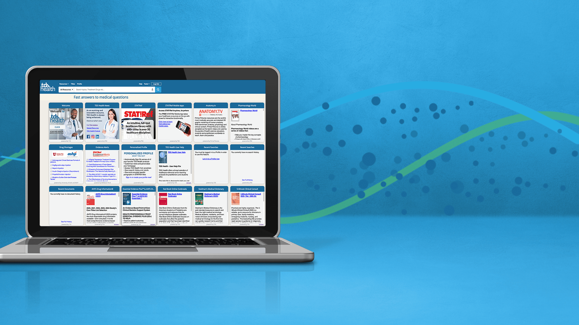 Website Image - Medical Education Page - Tab Content Module - Laptop STAT!Ref Mockup