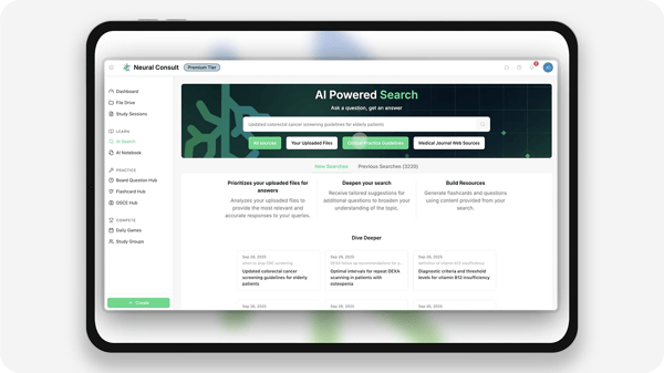 Website Image - Neural Consult Page - Tab Content Module  - Product Image - AI Search Feature - Rounded Corners