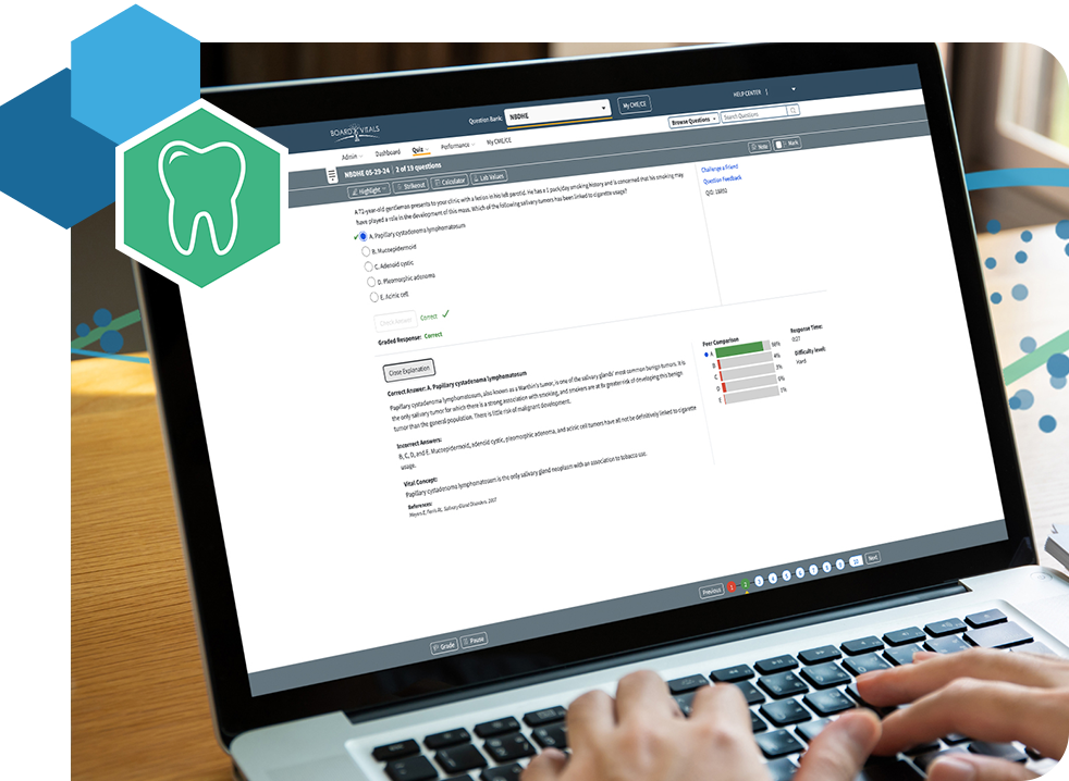 Website Image - Dentistry Page - Tab Content Module - BoardVitals NBDHE Dentistry Mockup - Frame