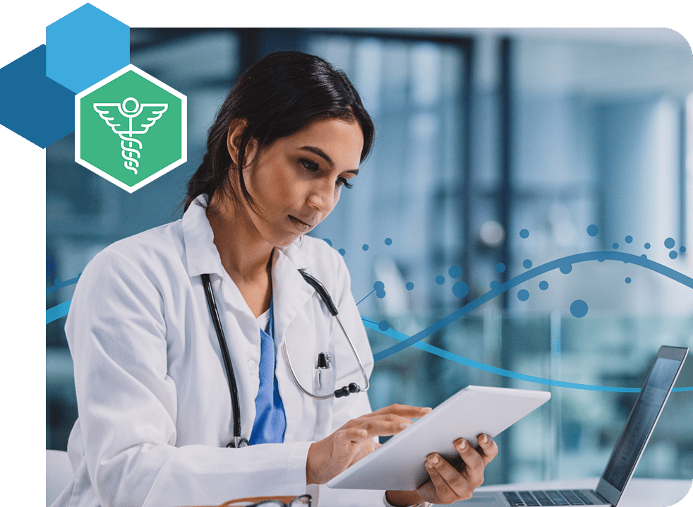 Website Image - Neural Consult Page - Doctor With Tablet and Laptop Continual Learning With TDS Elements