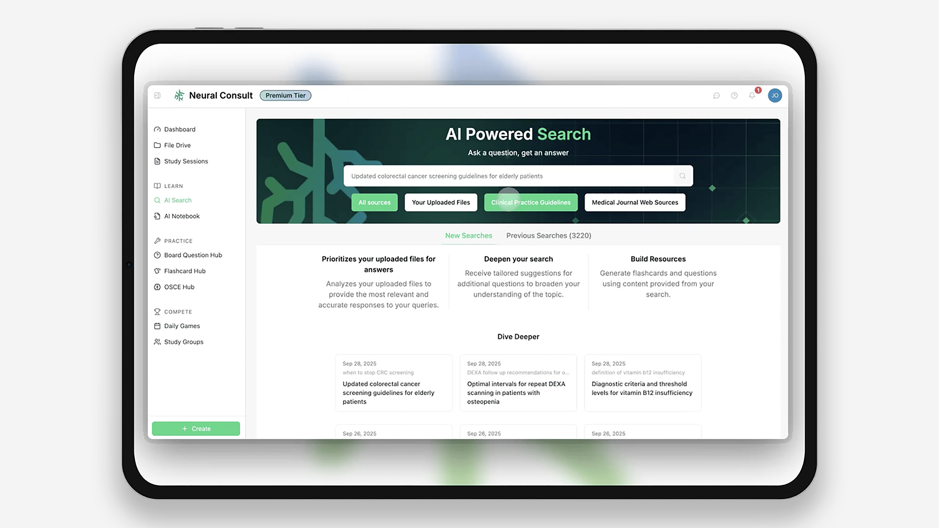 Website Image - Neural Consult Page - Tab Content Module  - Product Image - AI Search Feature